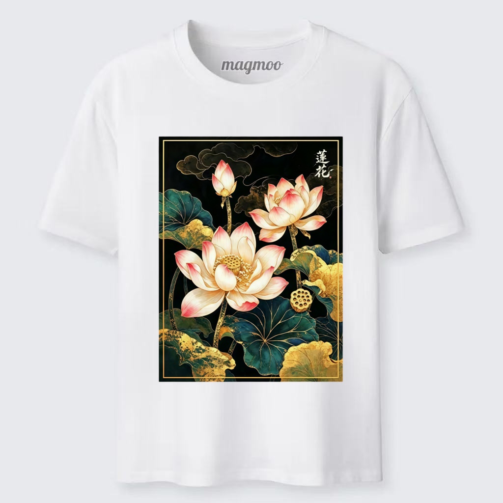 Magmoo Oriental Lotus Print Classic T-shirt