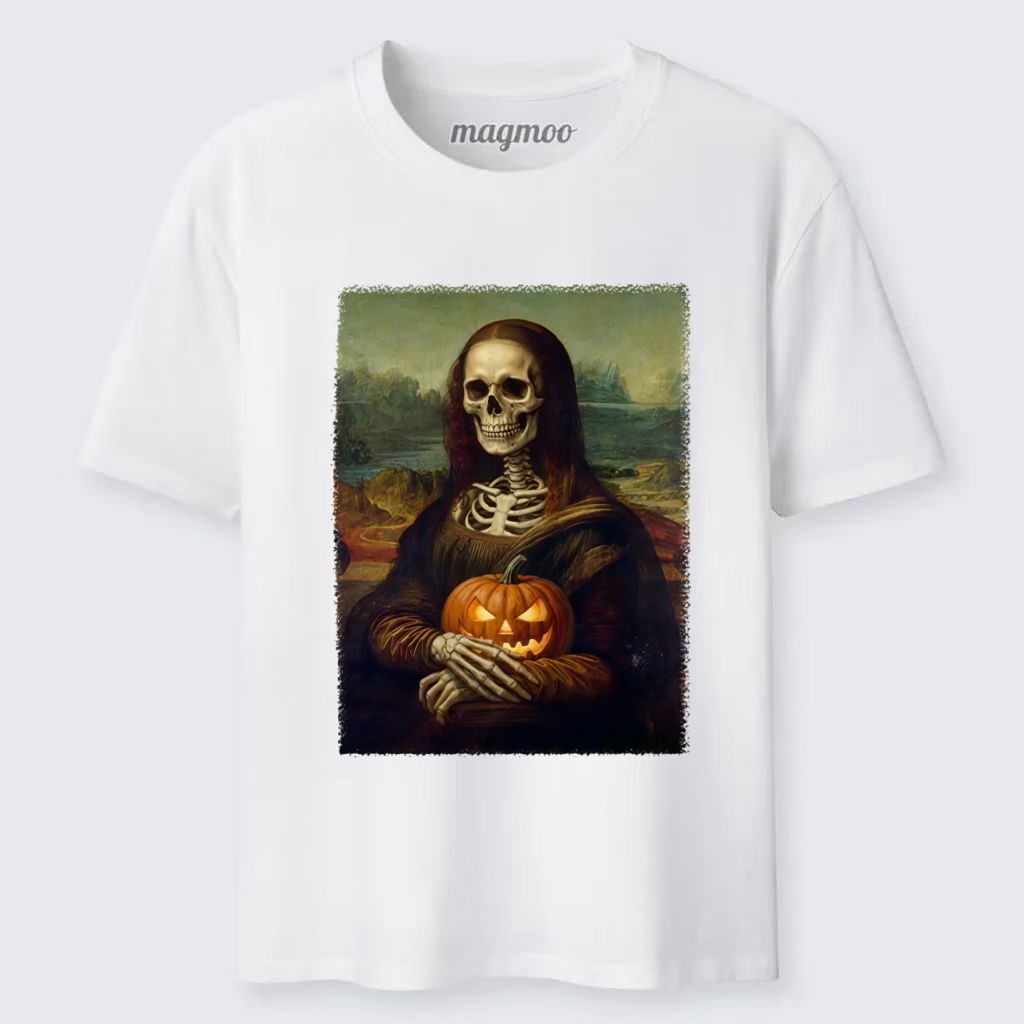 Magmoo Skeleton Mona Lisa Meme Classic T-shirt