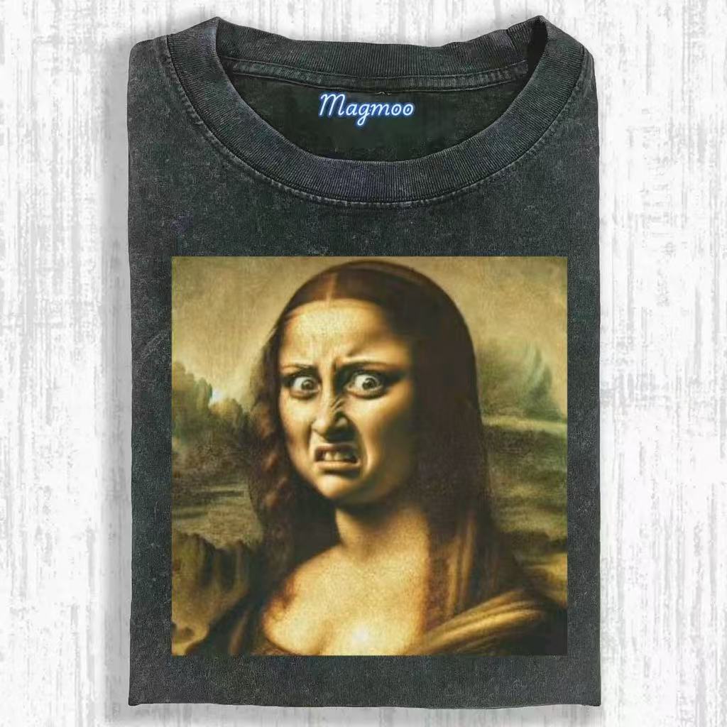 Retro Mona Lisa Art T-shirt