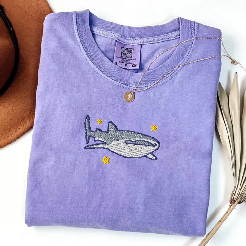 Whale Shark Embroidered T-shirt