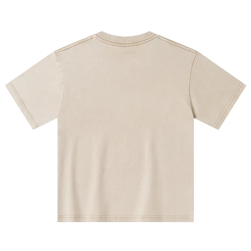 Magmoo Overweight Cat And Its Doting Owner Kids Washed T-Shirt
