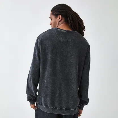 Magmoo Overthinking Frog With Coffee Washed Terry Sweatshirt