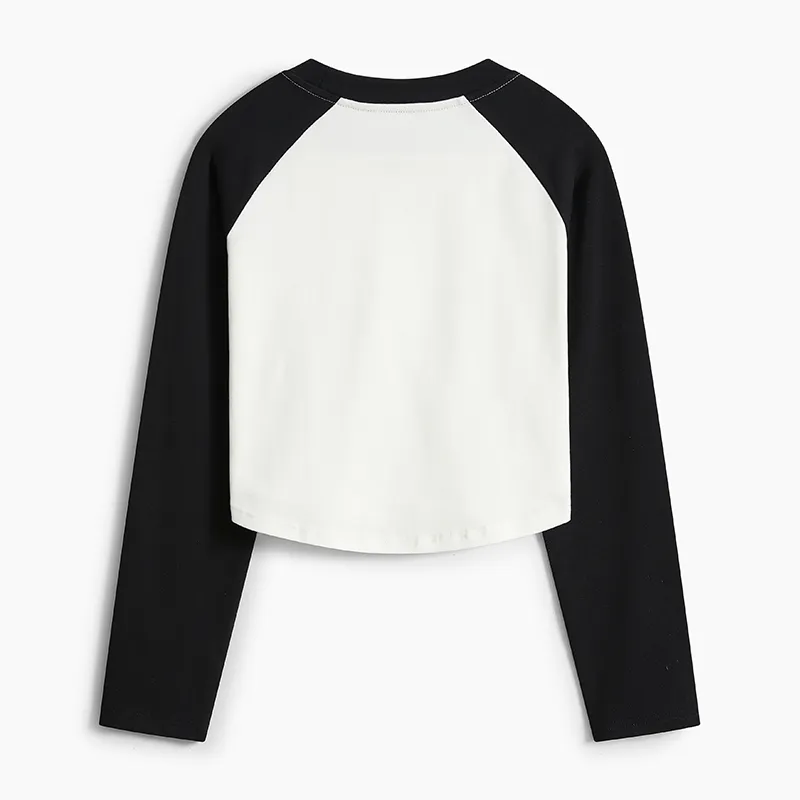 Magmoo Matsumoto Hoji Woodblock Print Frog Women's Crop Raglan T-Shirt