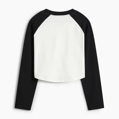 Magmoo Matsumoto Hoji Woodblock Print Frog Women's Crop Raglan T-Shirt