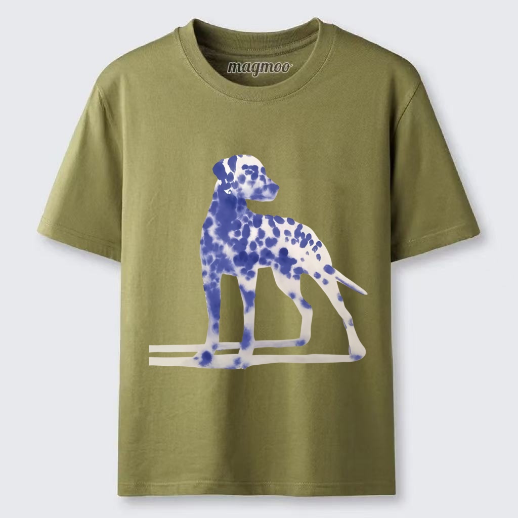 Magmoo Blue Dalmatian Silhouette T-shirt