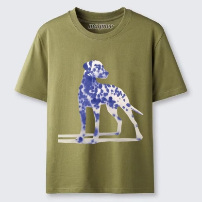 Magmoo Blue Dalmatian Silhouette T-shirt