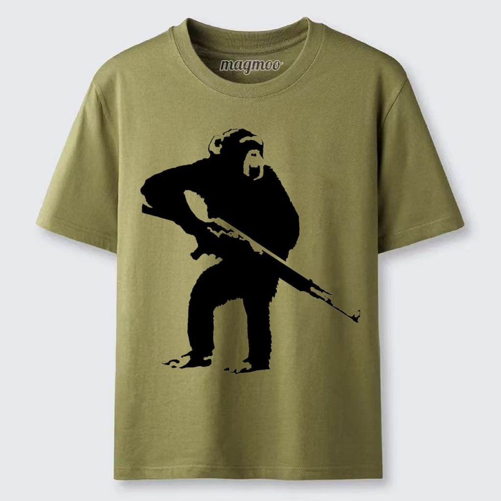 Magmoo Gun-Toting Chimp T-shirt