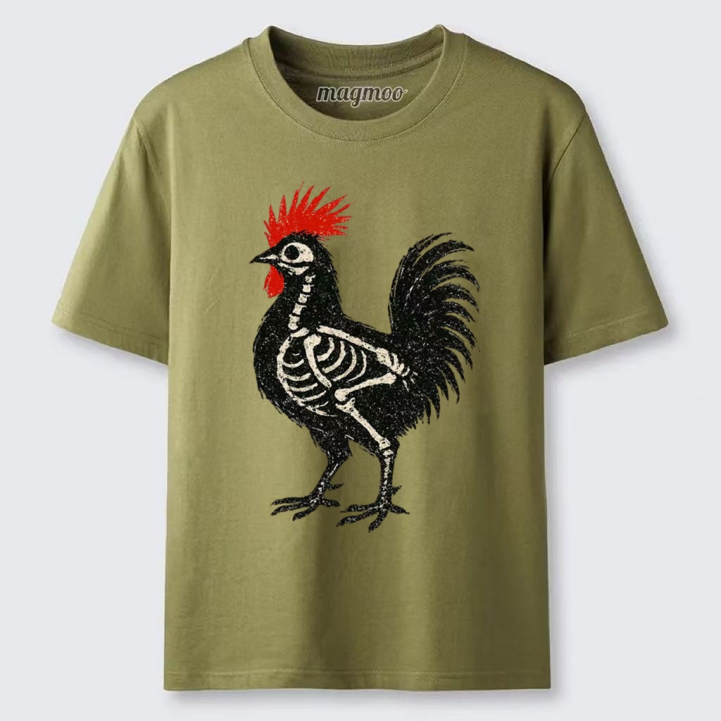 Magmoo Skeleton Rooster T-shirt