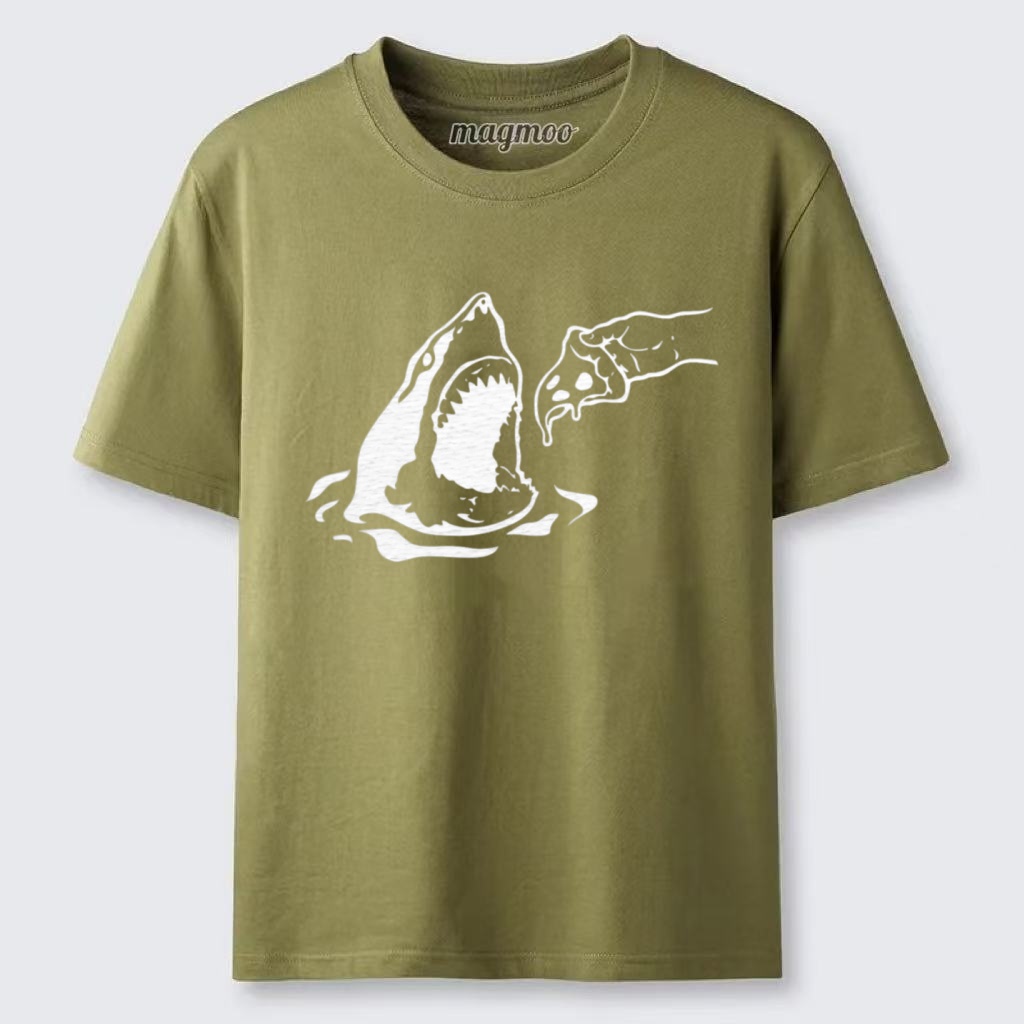 Magmoo Shark Loves Pizza T-shirt