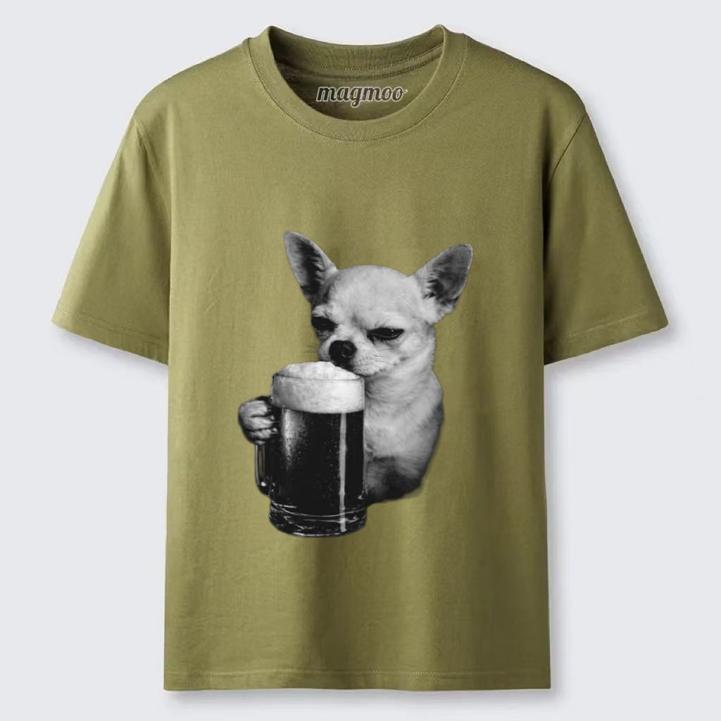 Magmoo Drinking Chihuahua T-shirt