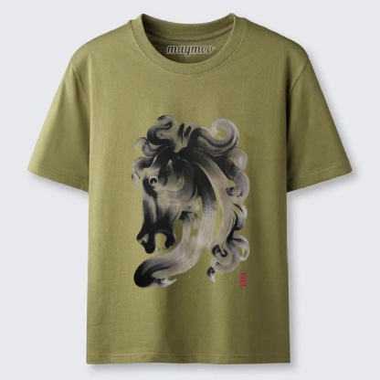 Magmoo Ink Brush Horse T-shirt