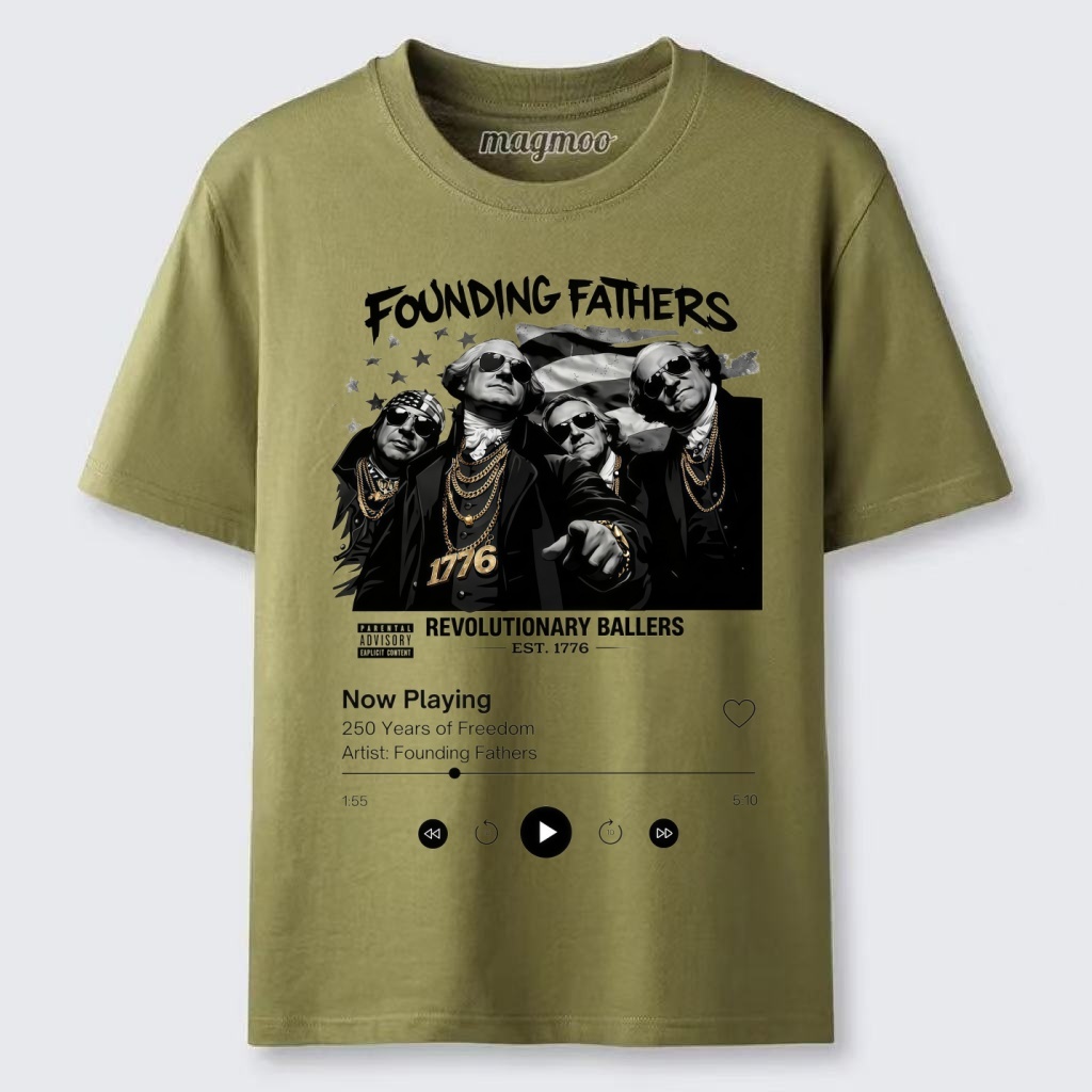 Magmoo Founding Fathers Funny 250th America Anniversary T-shirt