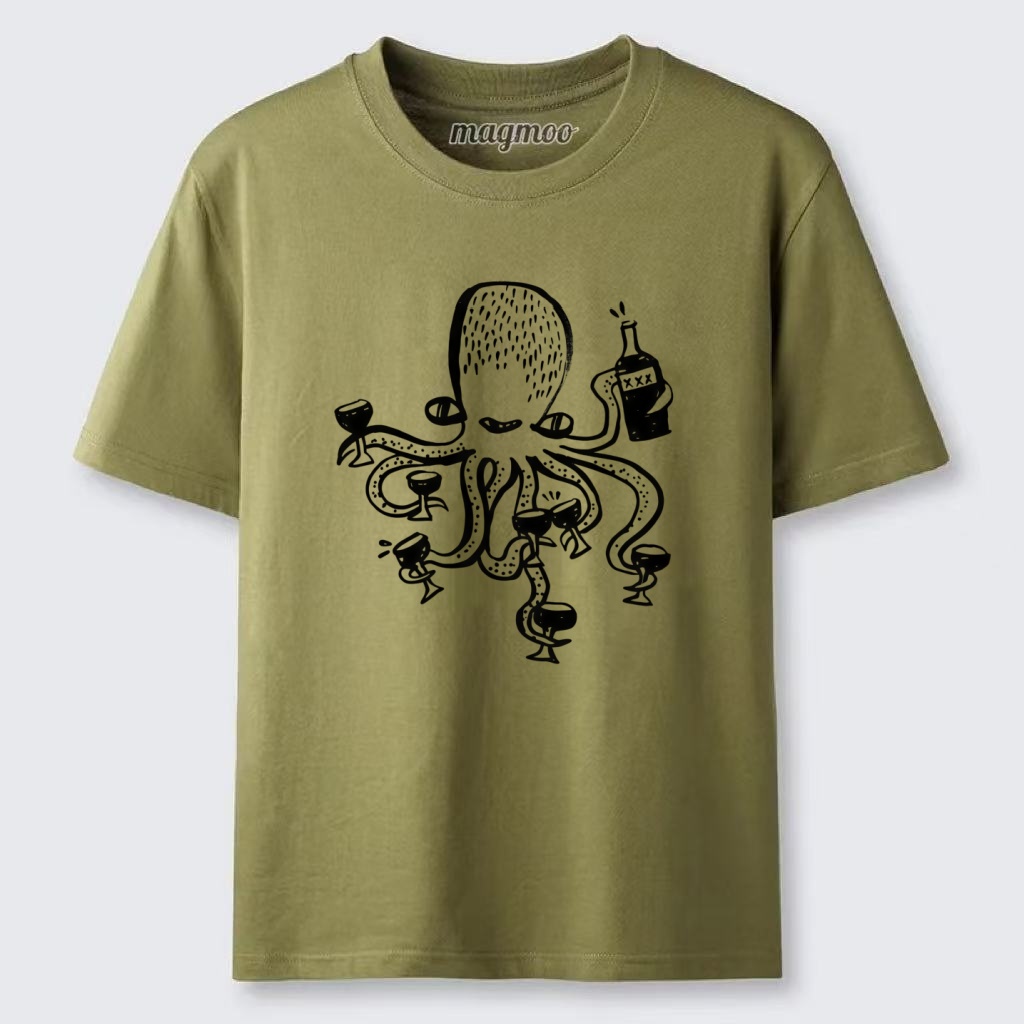 Magmoo Wine Octopus T-shirt