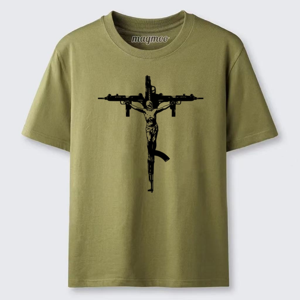 Magmoo Gun Cross Figure T-shirt