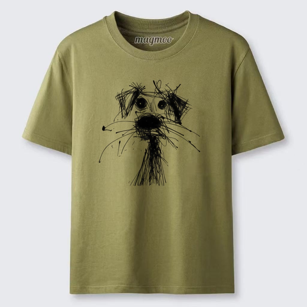Magmoo Scribble Sketch Dog T-shirt