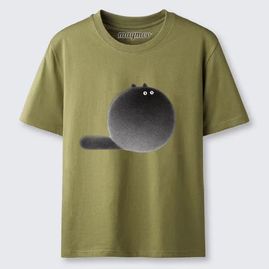 Magmoo Round Fluffy Cat T-shirt