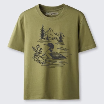 Magmoo Loon Bird Watching Graphic Classic T-shirt
