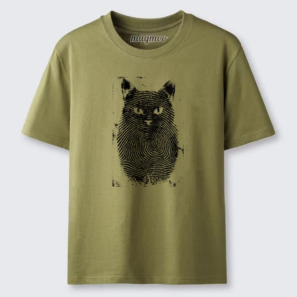 Magmoo Fingerprint Cat Portrait Classic T-shirt