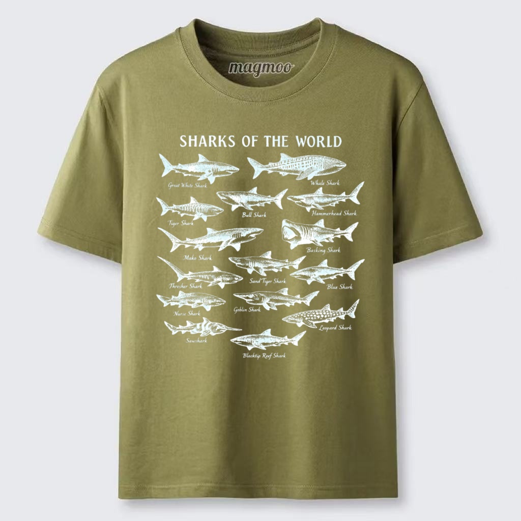 Magmoo Vintage Sharks Of The World Classic T-shirt