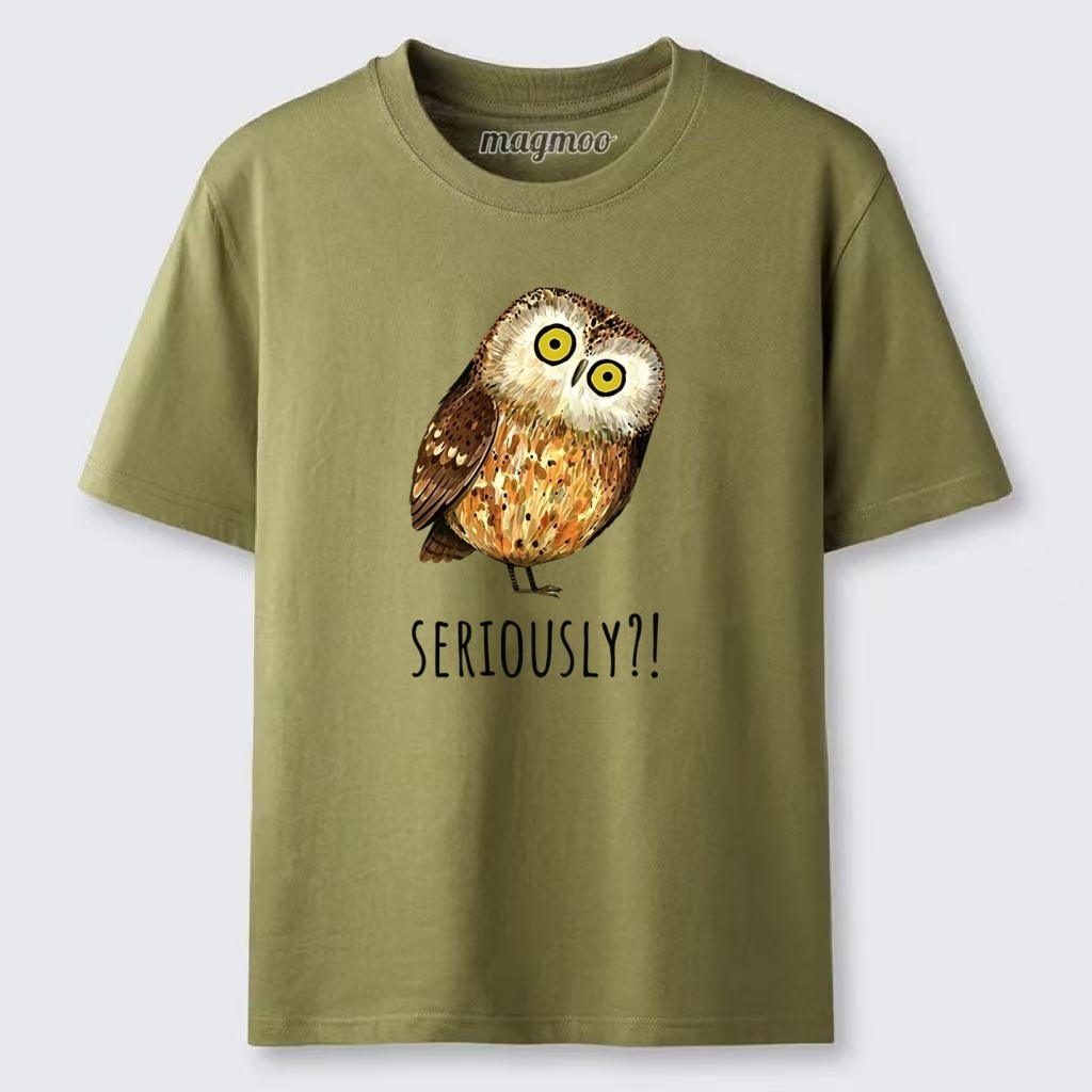 Magmoo Seriously Confused Owl Meme Art Classic T-shirt