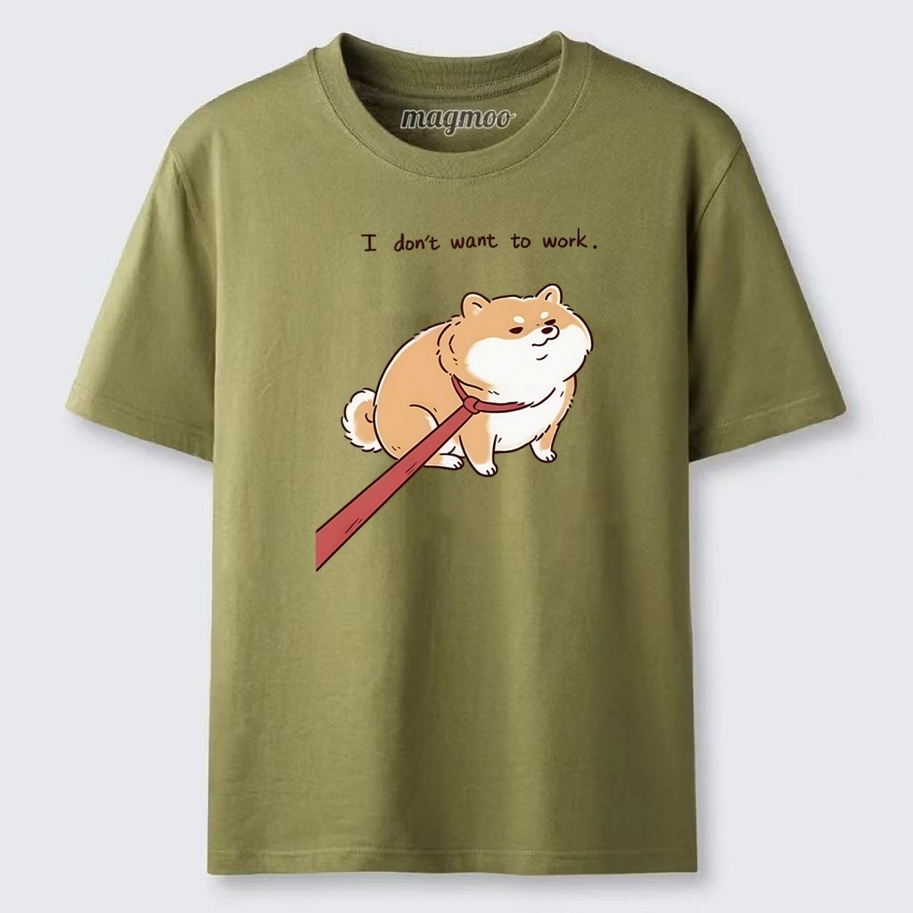 Magmoo Lazy Work Dog Funny Meme Classic T-shirt
