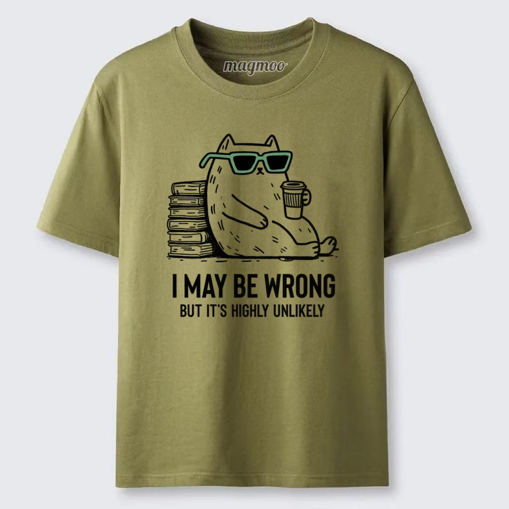 Magmoo Cool Cat Coffee Book Funny Meme Classic T-shirt