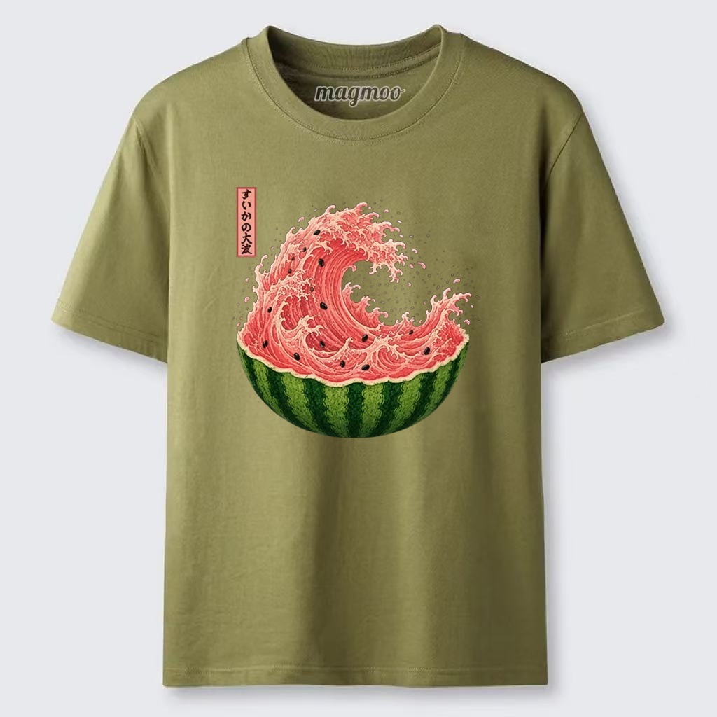 Magmoo Watermelon Wave Summer Ukiyo Art Classic T-shirt