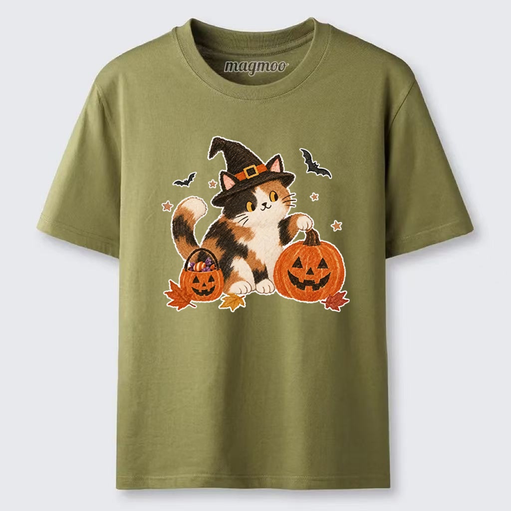 Magmoo Halloween Pumpkin Cat Meme Classic T-shirt