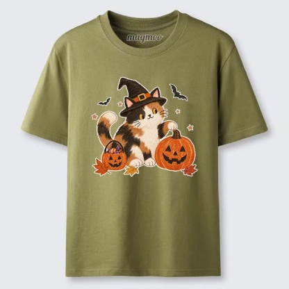 Magmoo Halloween Pumpkin Cat Meme Classic T-shirt