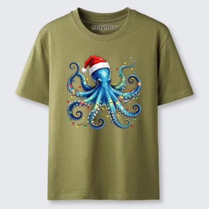 Magmoo Christmas Octopus Lights Classic T-shirt