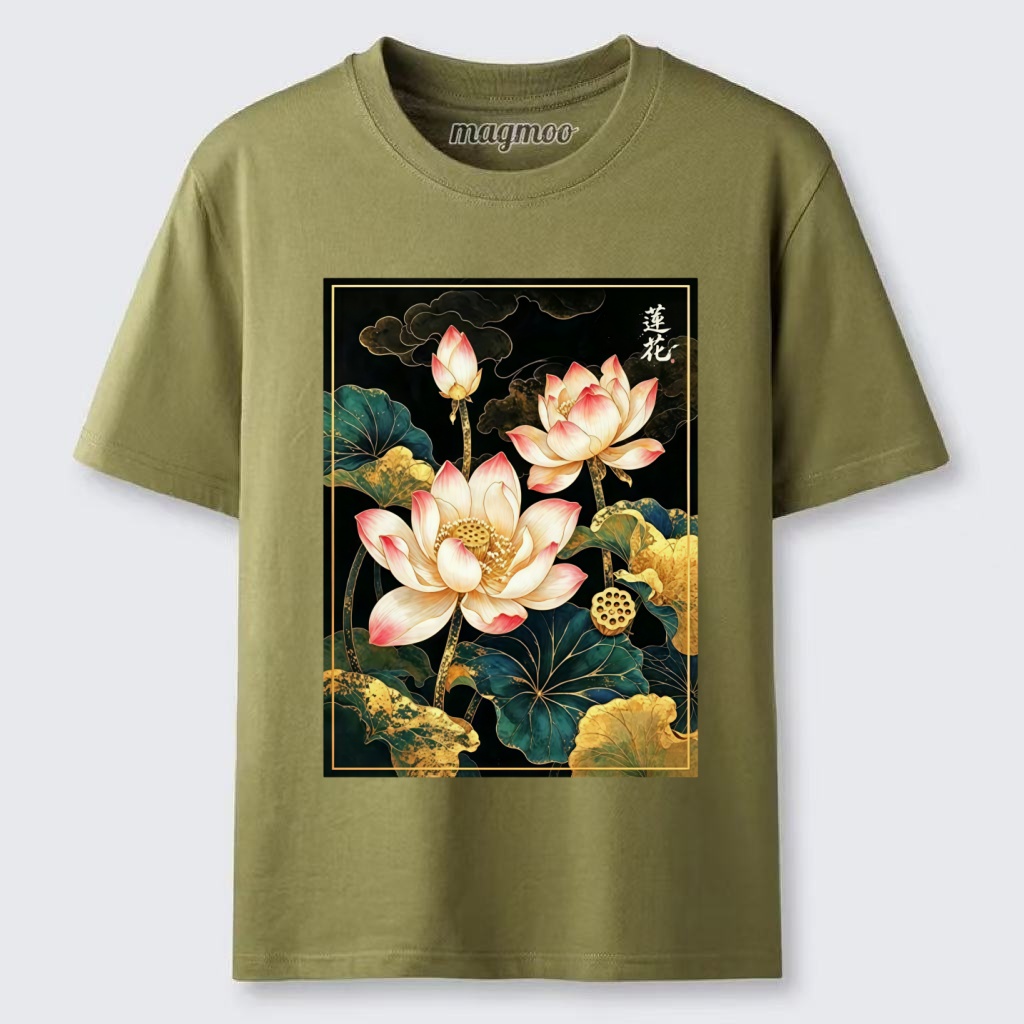 Magmoo Oriental Lotus Print Classic T-shirt
