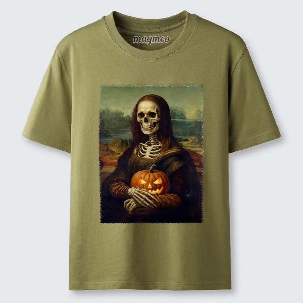 Magmoo Skeleton Mona Lisa Meme Classic T-shirt