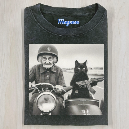 Funny Grandma And Cat Shirt/Sweatshirt/Hoodie-Magmoo