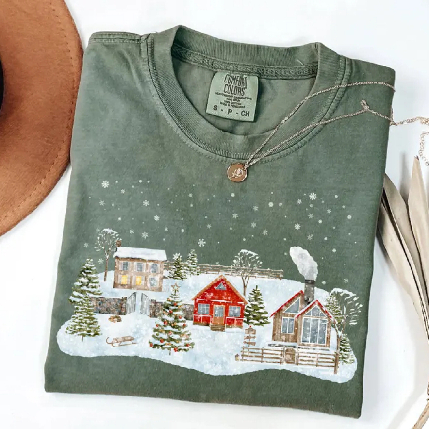 Christmas Village Holiday T-shirt