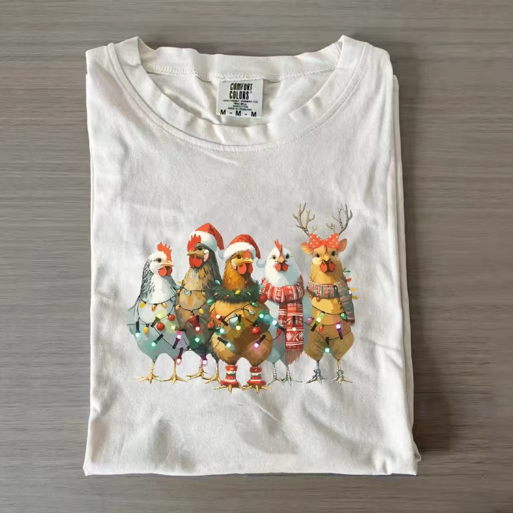 Merry Clucking Christmas Friends Gift T-Shirt-Magmoo