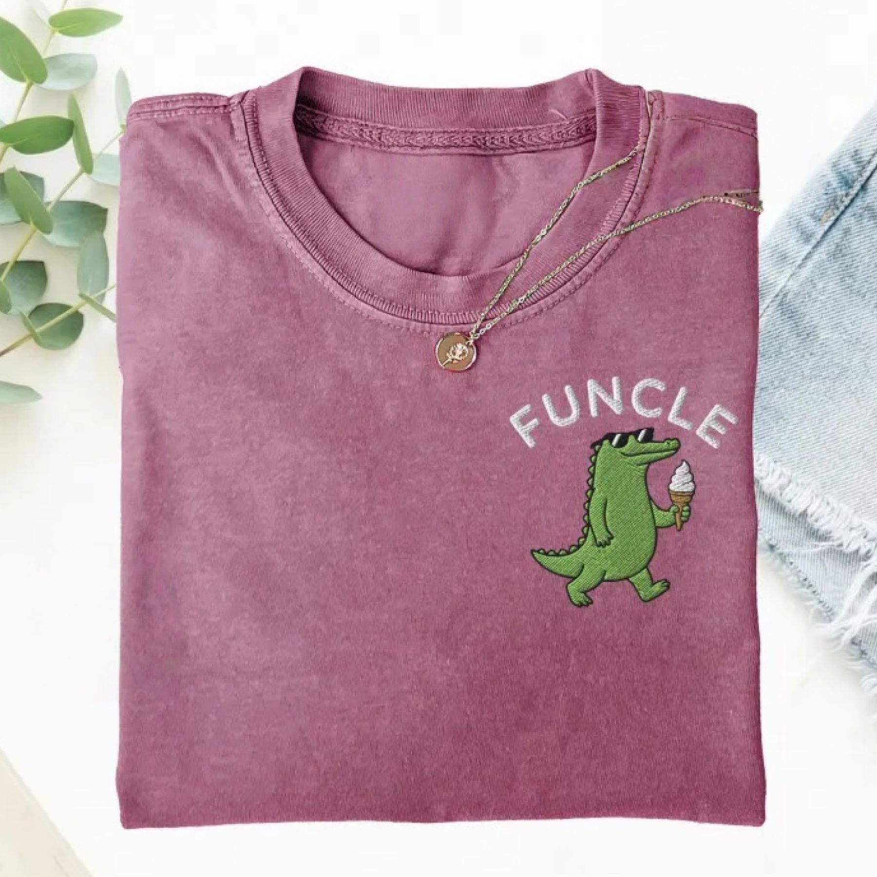 Magmoo Embroidered Funny Uncle T-shirt