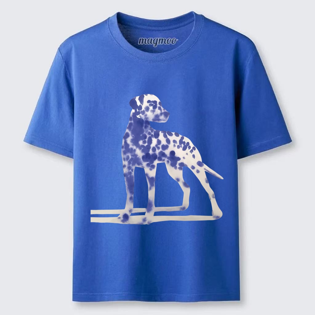 Magmoo Blue Dalmatian Silhouette T-shirt