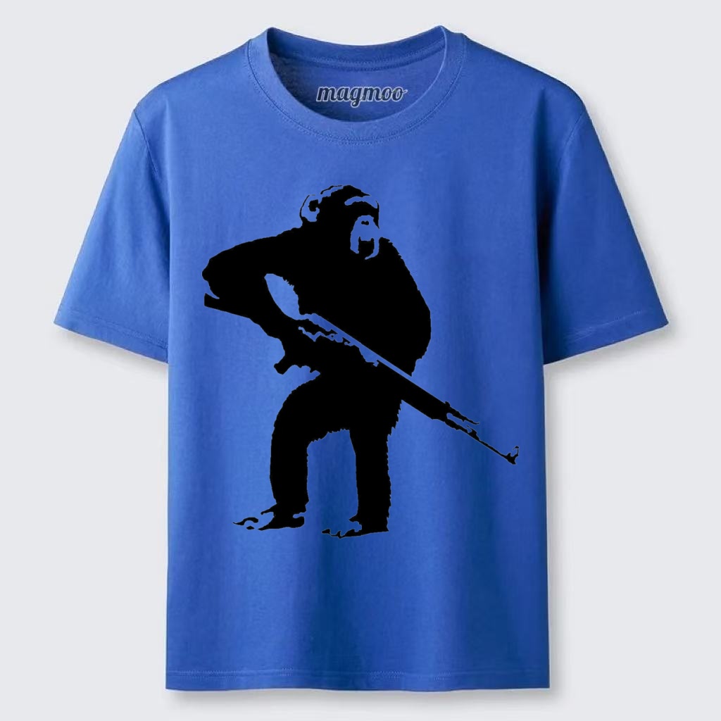 Magmoo Gun-Toting Chimp T-shirt