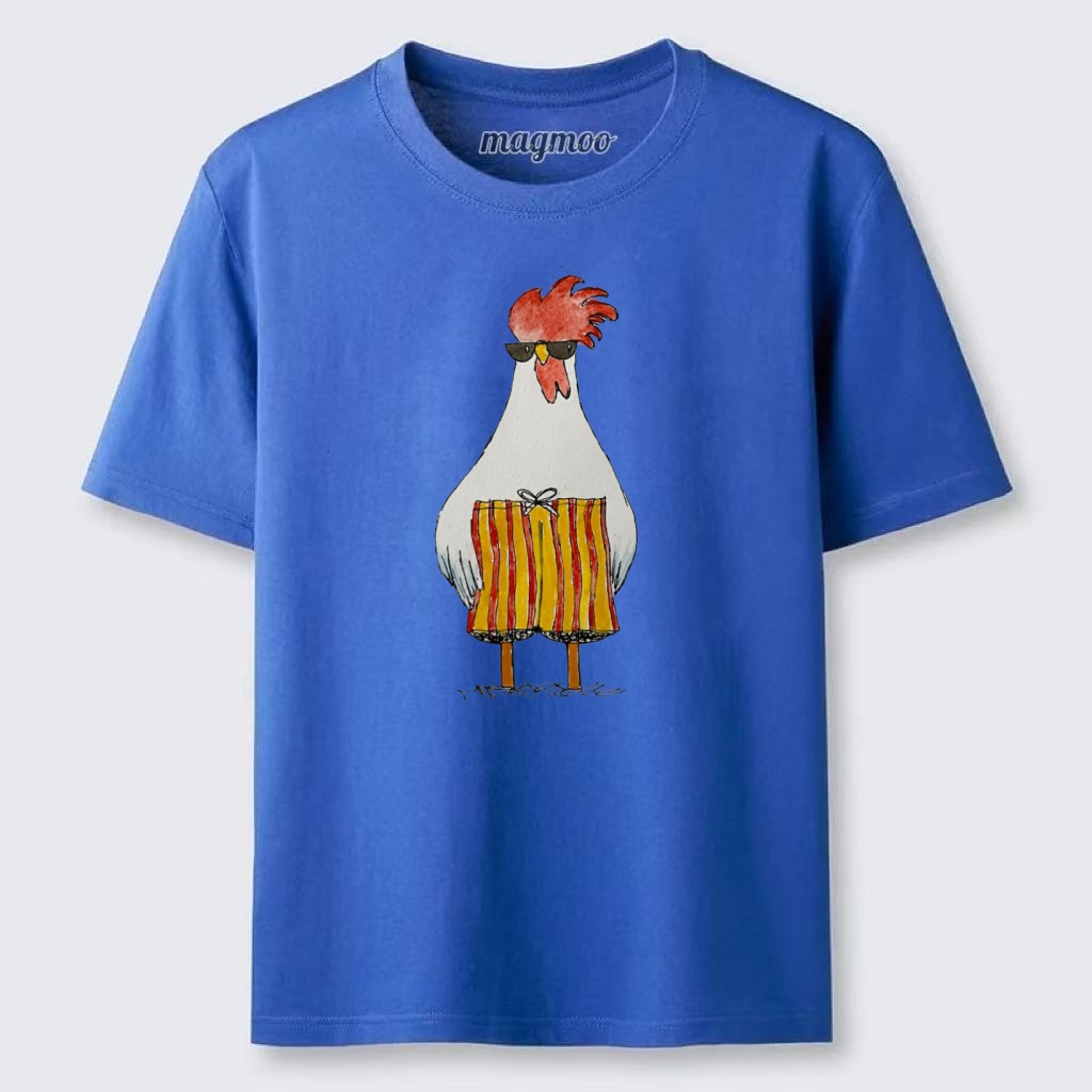Magmoo Beach Vacation Rooster T-shirt