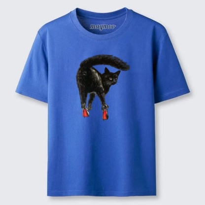 Magmoo Cat In Red Heels T-shirt