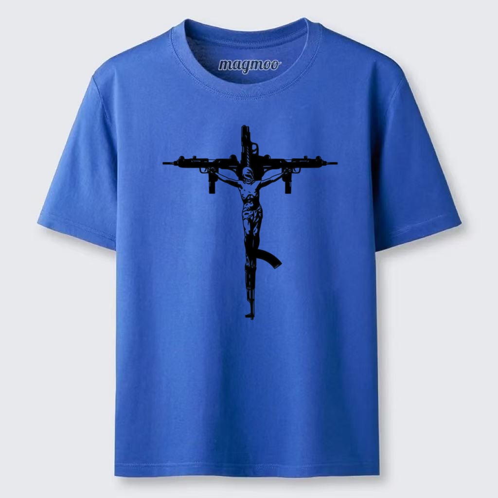 Magmoo Gun Cross Figure T-shirt