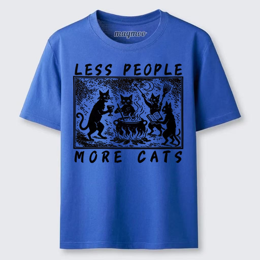 Magmoo Less People More Cats T-shirt