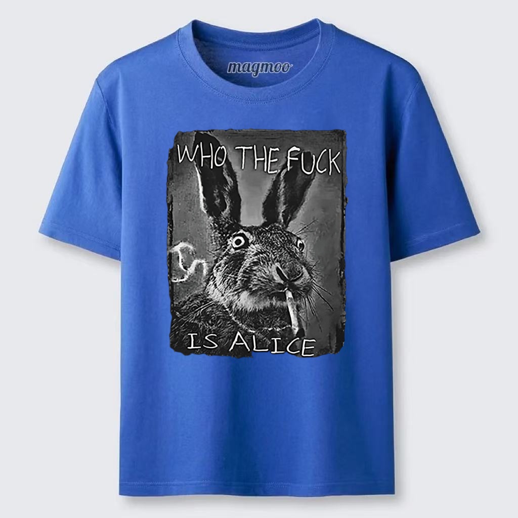Magmoo Who The Fuck Is Alice Hare T-shirt