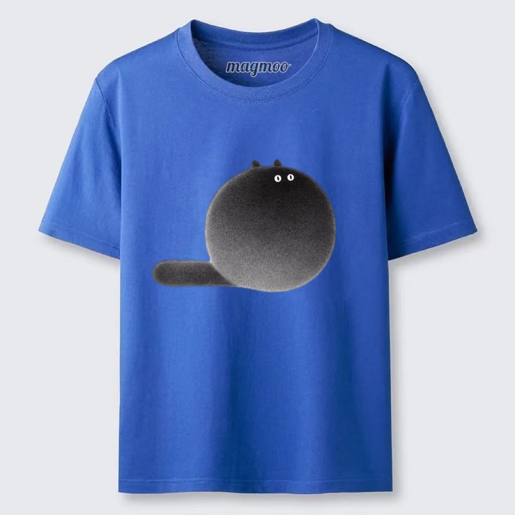 Magmoo Round Fluffy Cat T-shirt