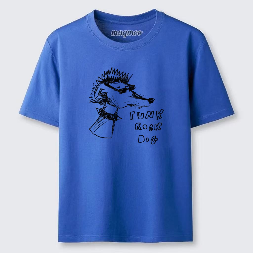 Magmoo Punk Rock Dog Sketch T-shirt