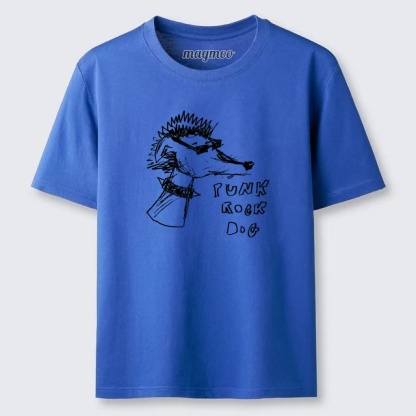Magmoo Punk Rock Dog Sketch T-shirt