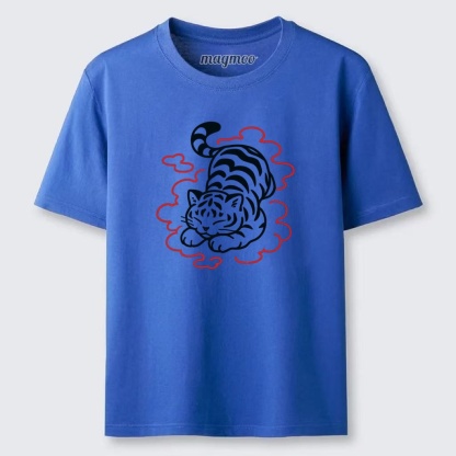 Magmoo Cloud Sleeping White Tiger T-shirt