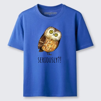 Magmoo Seriously Confused Owl Meme Art Classic T-shirt