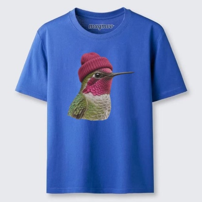 Magmoo 90's Anna's Hummingbird Wearing Beanie Classic T-shirt