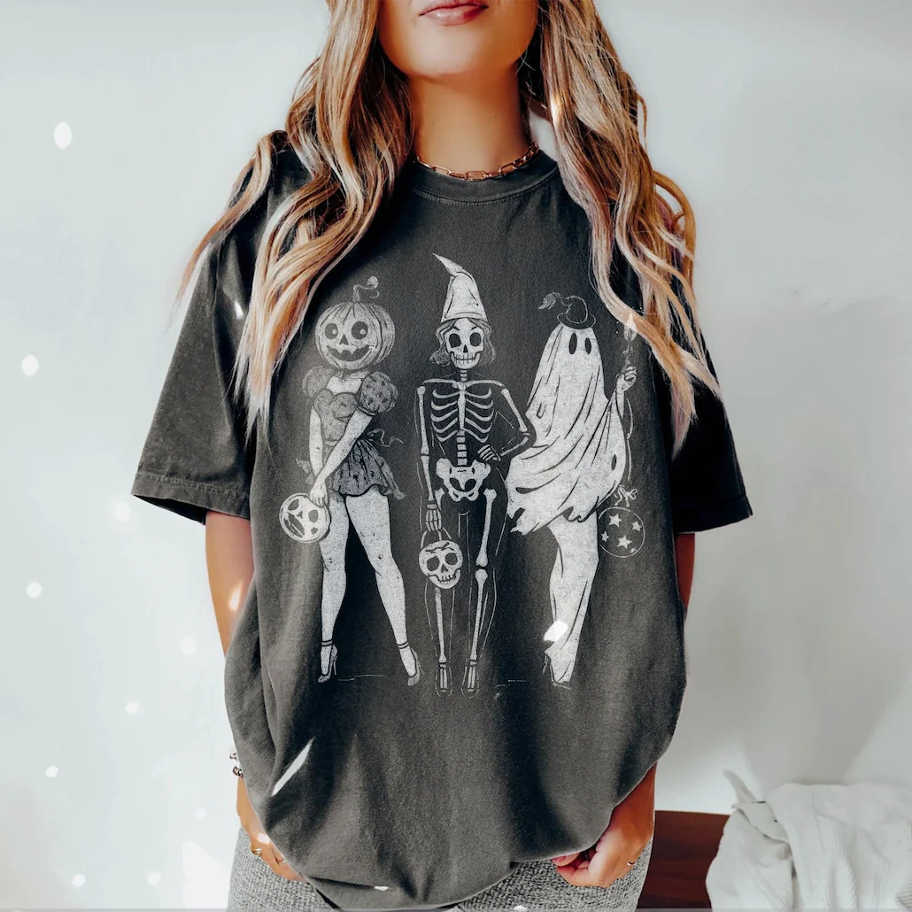 Retro Halloween Spooky Girl Squad Shirt
